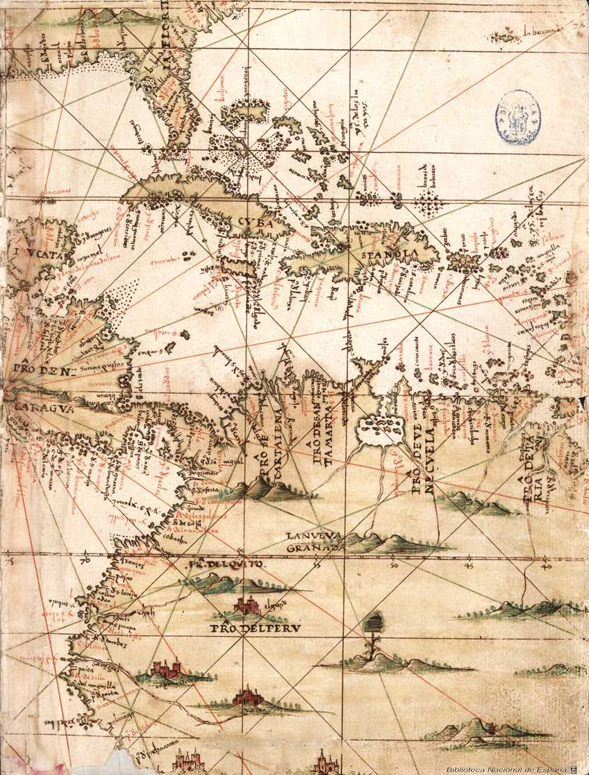 Mapa del Caribe y América Central