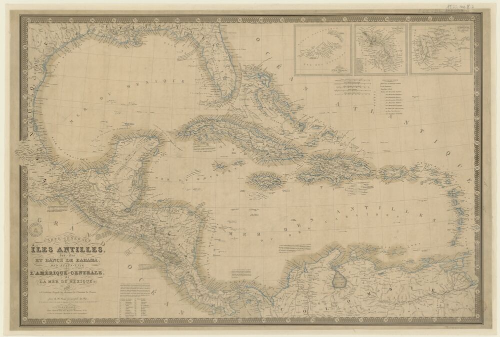 Carte générale des îles Antilles