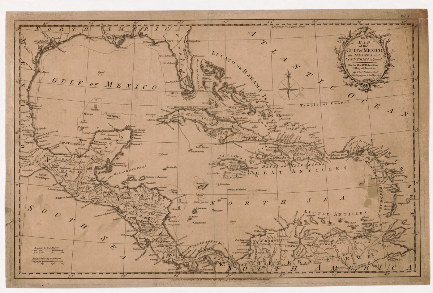 Map of the Gulf of Mexico, the islands, and countries adjacent